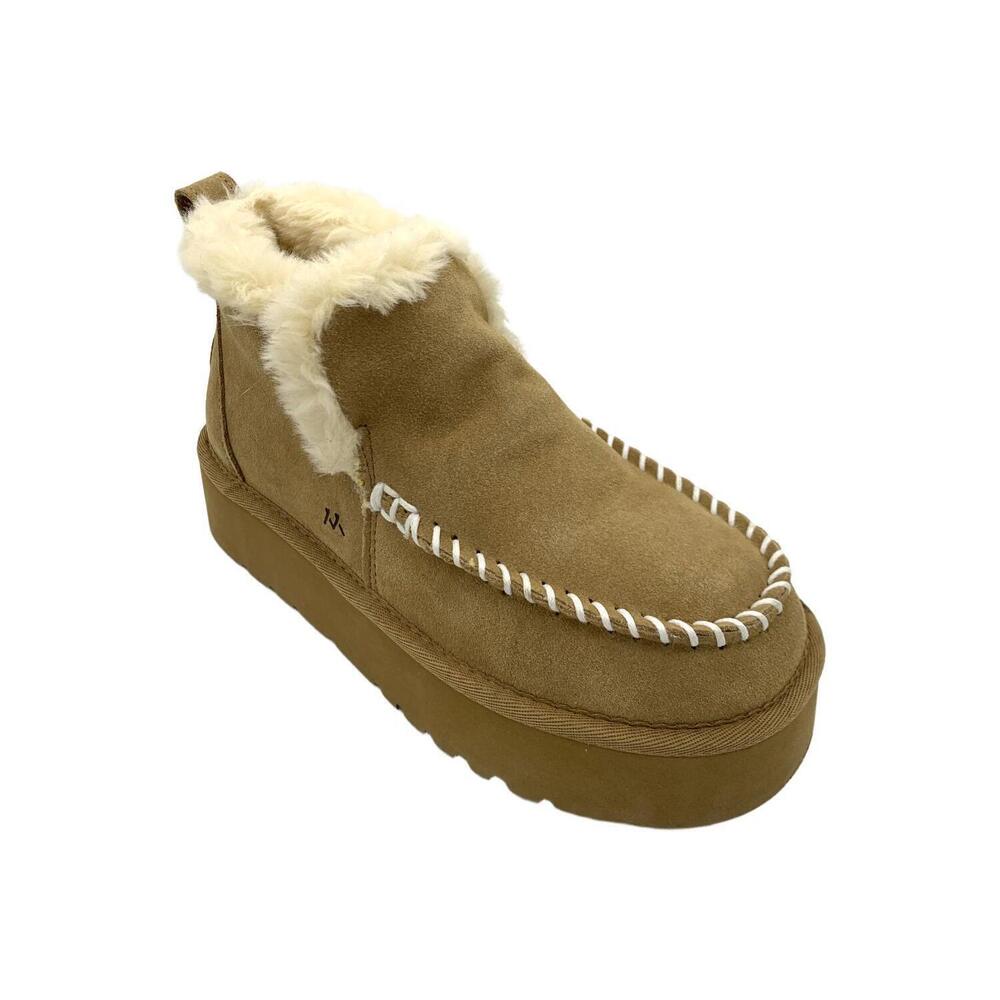 Mykos Women's Suede Platform Winter Boots Britt Sand - Medium